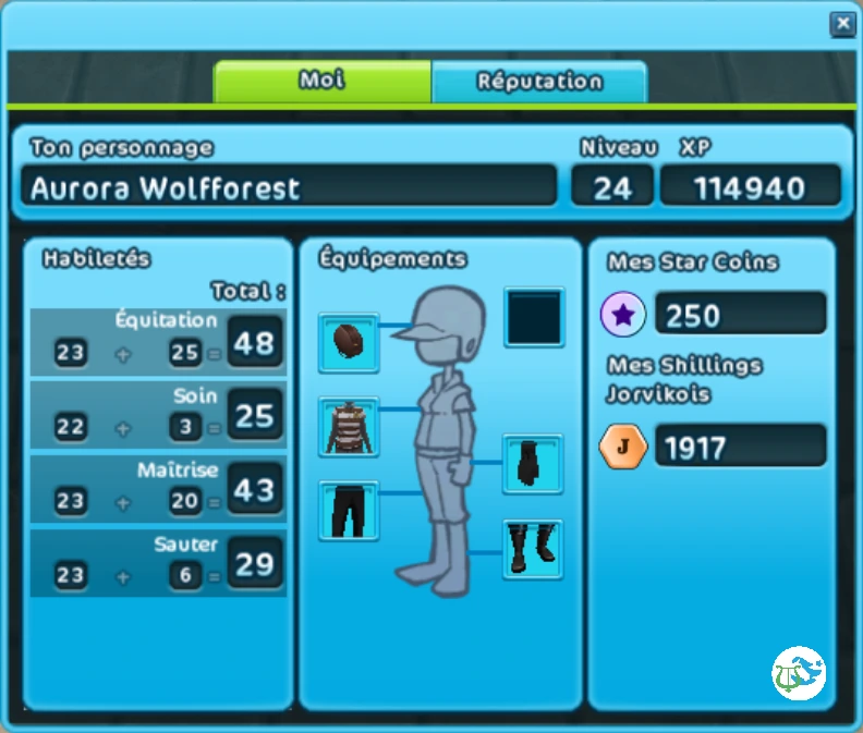 Fiche personnage SSO